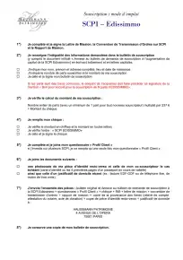 Bulletin de souscription (BS)