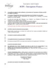 Bulletin de souscription (BS) remplissable