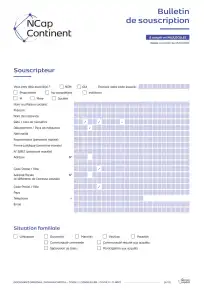 Bulletin de souscription (BS) remplissable