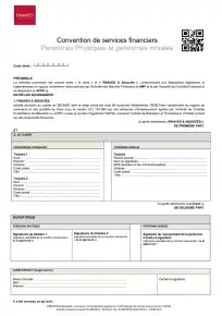 Convention de services financiers