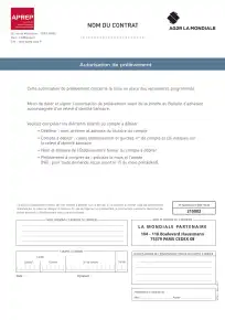 Autorisation prelevement