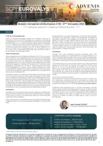 Bulletin trimestriel - 3ème trimestre 2023