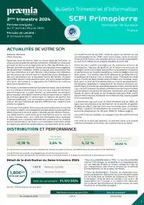 Bulletin trimestriel - 2ème trimestre 2024