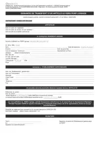 Bordereau de transfert (Art. 83 vers PERP)