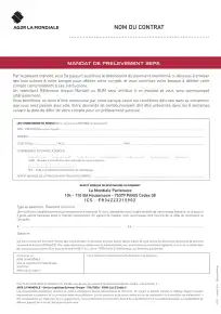 Mandat de prelevement SEPA