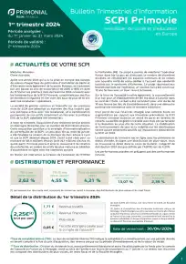 Bulletin trimestriel - 1er trimestre 2024