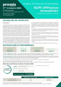 Bulletin trimestriel - 3ème trimestre 2024