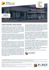 Bulletin trimestriel - 1er trimestre 2023