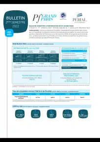 Bulletin semestriel - 2nd semestre 2022
