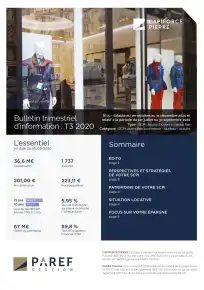 Bulletin trimestriel - 3ème trimestre 2020
