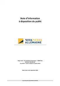 Note d'information - 2022