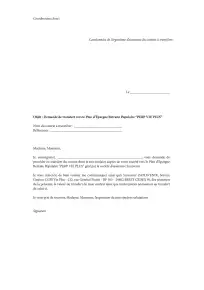 Demande de transfert de PERP