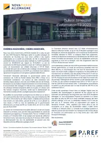 Bulletin trimestriel - 3ème trimestre 2023