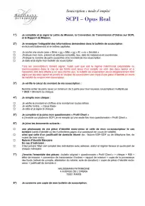 Bulletin de souscription (BS) PRA