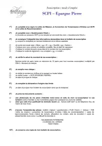 Bulletin de souscription (BS)