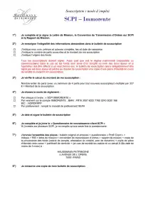 Bulletin de souscription (BS) vierge
