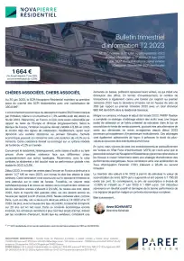 Bulletin trimestriel - 2ème trimestre 2023