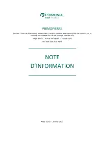 Note d'information - 2023