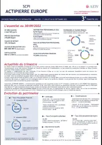 Bulletin trimestriel - 3ème trimestre 2022