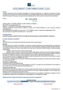 Information clé (DIC) - 2023