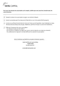 Bulletin de Souscription