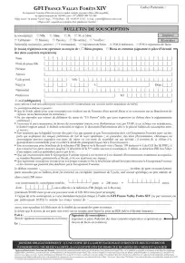 Bulletin de souscription