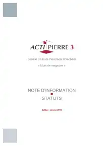 Note d'information et statuts