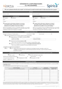 Demande de versements complémentaires ou programmés