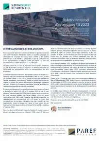 Bulletin trimestriel - 3ème trimestre 2023
