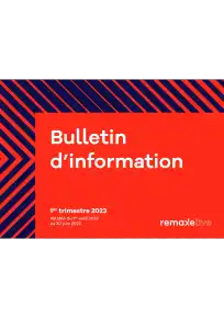 Bulletin trimestriel - 1er trimestre 2023
