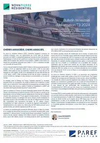 Bulletin trimestriel - 3ème trimestre 2024