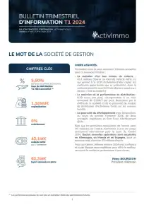 Bulletin trimestriel - 1er trimestre 2024