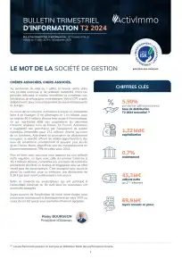 Bulletin trimestriel - 2ème trimestre 2024