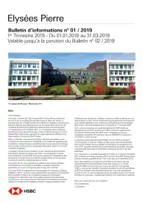 Bulletin trimestriel - 1er trimestre 2019