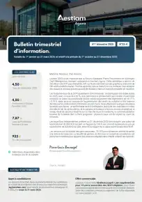 Bulletin trimestriel - 4ème trimestre 2025