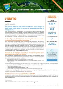 Bulletin trimestriel - 1er trimestre 2022