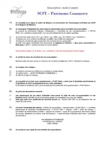 Bulletin de souscription (BS) personne morale
