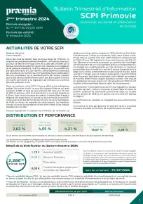 Bulletin trimestriel - 2ème trimestre 2024