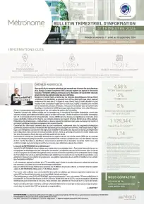 Bulletin trimestriel - 3ème trimestre 2024