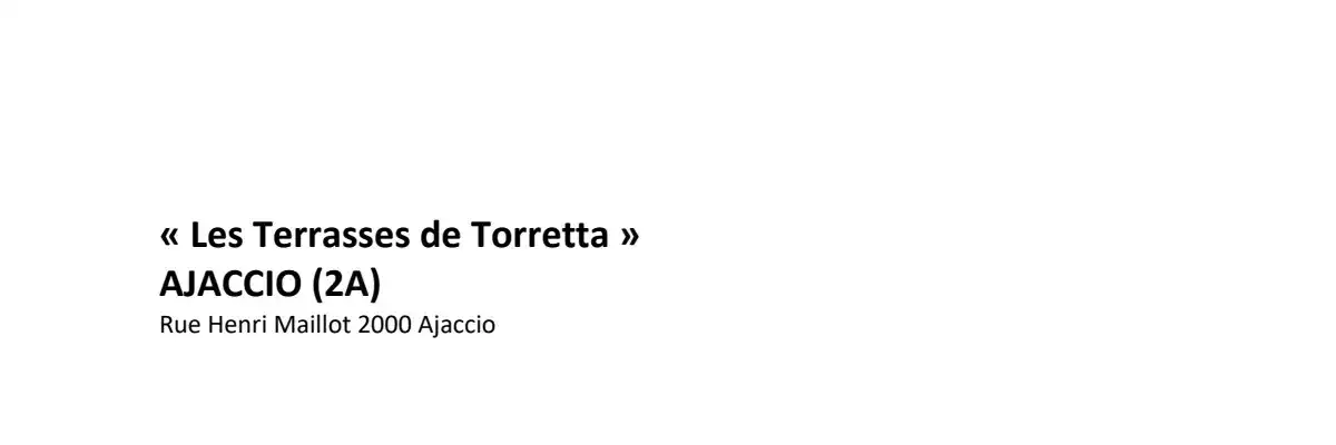 2A - Ajaccio - Les terrasses de Torretta