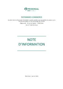Note d'information - 2023