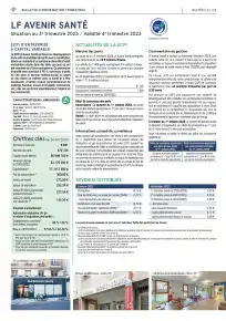 Bulletin trimestriel - 3ème trimestre 2023