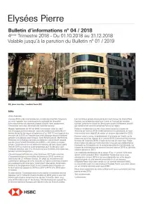 Bulletin trimestriel - 4ème trimestre 2018