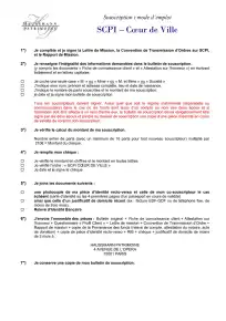 Bulletin de souscription (BS) PRA
