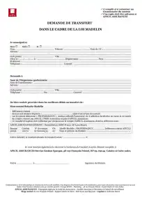 Demande Bordereau et Complément Transfert Madelin PROFORMANCE