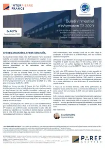 Bulletin trimestriel - 2ème trimestre 2023