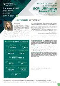 Bulletin trimestriel - 2ème trimestre 2023