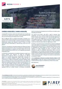 Bulletin trimestriel - 1er trimestre 2023