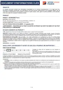 Information clé (DIC) - 2021