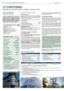 Bulletin trimestriel - 1er trimestre 2023